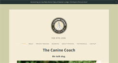 Desktop Screenshot of caninecoachdogtraining.com