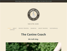 Tablet Screenshot of caninecoachdogtraining.com